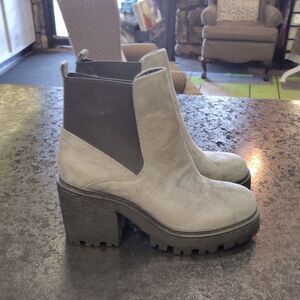 Soda Gray Heeled Ankle Boots